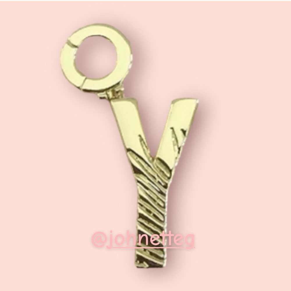 Gorjana Parker 18K Gold Plated Charm Initial Y